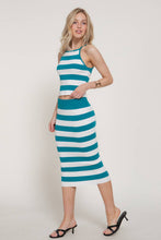 Load image into Gallery viewer, Stripe Cami Top & Midi Skirt Spring Sweater Set