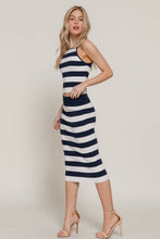 Load image into Gallery viewer, Stripe Cami Top & Midi Skirt Spring Sweater Set