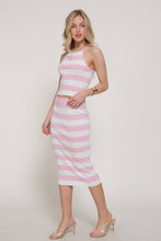 Load image into Gallery viewer, Stripe Cami Top & Midi Skirt Spring Sweater Set