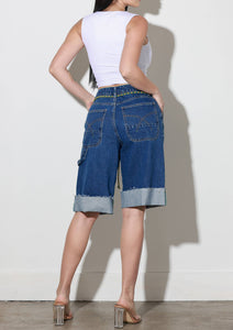 Cuff Up Jorts With Draw String