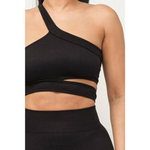 Load image into Gallery viewer, Cut Out One Shoulder Strap Top And Shorts Set
