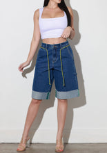Load image into Gallery viewer, Cuff Up Jorts With Draw String
