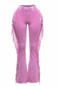 Fringe detailed pants