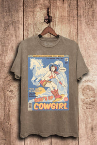 Surfs Up Cowgirl Graphic Top