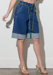 Cuff Up Jorts With Draw String