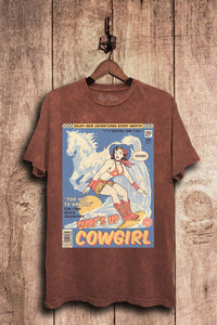 Surfs Up Cowgirl Graphic Top