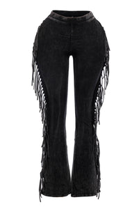 Fringe detailed pants