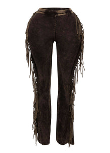 Fringe detailed pants