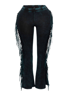 Fringe detailed pants