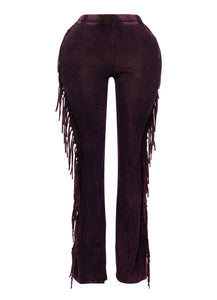 Fringe detailed pants