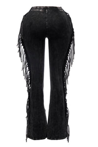 Fringe detailed pants